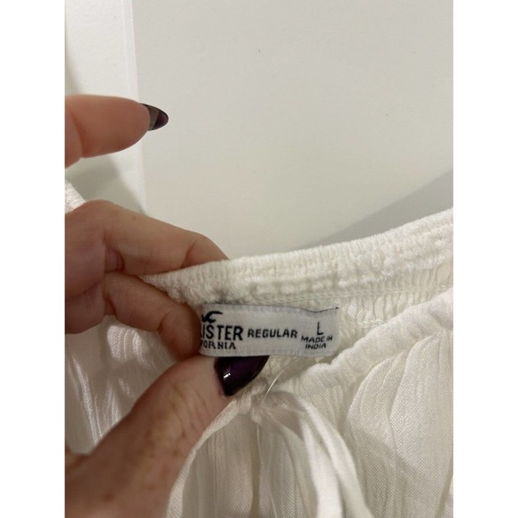 (Sold)HOLLISTER White LONG-SLEEVE CHANNELED BUILT-IN SHORTS DRESS Large NWT - Picture 14 of 14